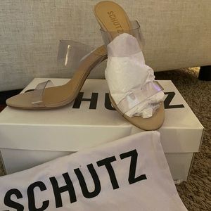 SCHUTZ
Women's Ariella Clear Strap High-Heel Slide